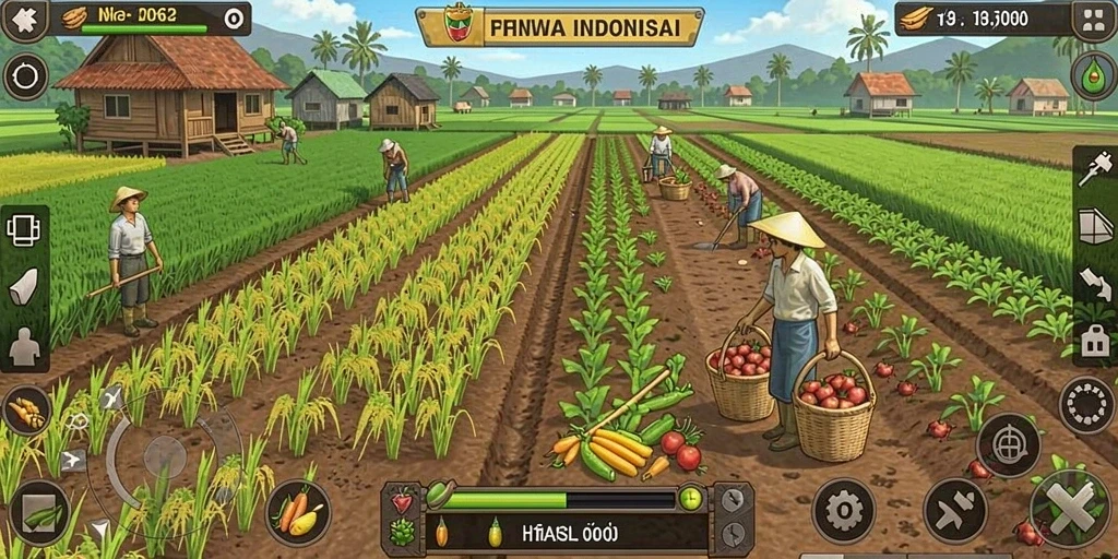 Tampilan awal permainan yang menarik dan penuh warna.